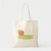 Palmboom zomer met zon en strand tote bag (Voorkant)