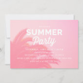 Palmboom Zomerfeest Uitnodigingen (Voorkant)