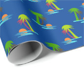 Palmboom - Zonneet op  omhulling van het Zee Patro Cadeaupapier (Rol Hoek)