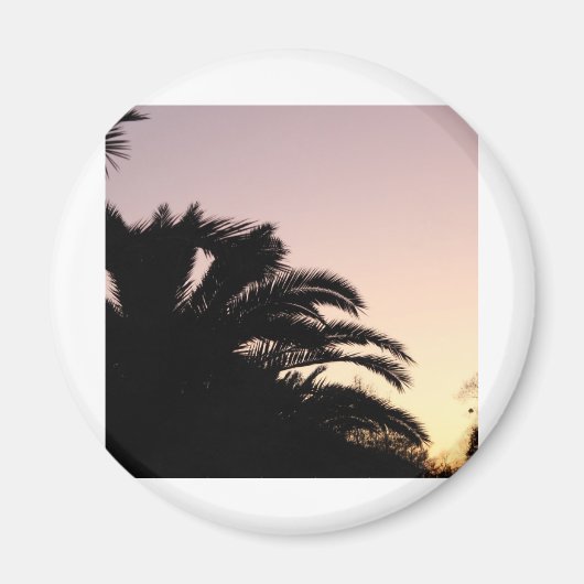 Palmboom Zonsondergang #2 Magneet (Voorkant)