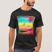 Palmboom Zonsondergang Vaporwave 80s 90s Glitch Ae T-shirt (Voorkant)
