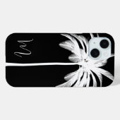 Palmboom zwart wit elegant monogram Case-Mate iPhone case (Achterkant (horizontaal))