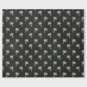 Palmboom Zwarte witte lijnen Chalkboard Elegant Cadeaupapier (Vlak)