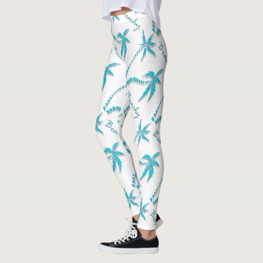Palmboombeachel (blauw eiland) leggings (Links)
