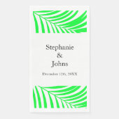 Palmboomblad Groene Bladeren Elegant Trouwen Servet (Voorkant)