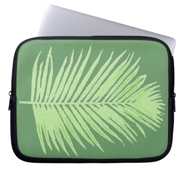 palmboomblad laptop sleeve (Voorkant)