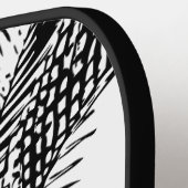 Palmboombladeren Abstract monogram zwart-wit Pickleball Paddle (Links Detail)