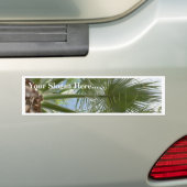 Palmboombladeren Bumpersticker (Op auto)