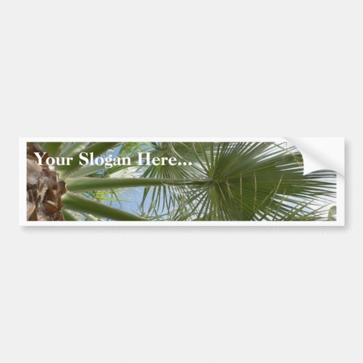 Palmboombladeren Bumpersticker (Voorkant)