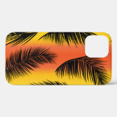 Palmboombladeren: naadloos patroon. Case-Mate iPhone case (Achterkant (horizontaal))