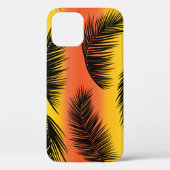 Palmboombladeren: naadloos patroon. Case-Mate iPhone case (Achterkant)