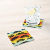 Palmboombladeren: naadloos patroon. kartonnen onderzetters (Insitu)