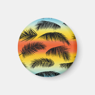 Palmboombladeren: naadloos patroon. magneet
