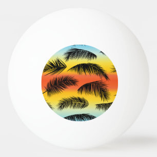 Palmboombladeren: naadloos patroon. pingpongbal