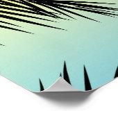 Palmboombladeren: naadloos patroon. poster (Hoek)