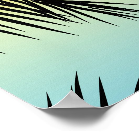 Palmboombladeren: naadloos patroon. poster (Hoek)