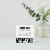 Palmboombladeren | Natuurlijk patroon Vierkante Visitekaartje (Staand voorkant)