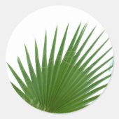 Palmboombladeren Ronde Sticker (Voorkant)