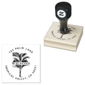 Palmboombladeren Rubberstempel (Gestempeld)