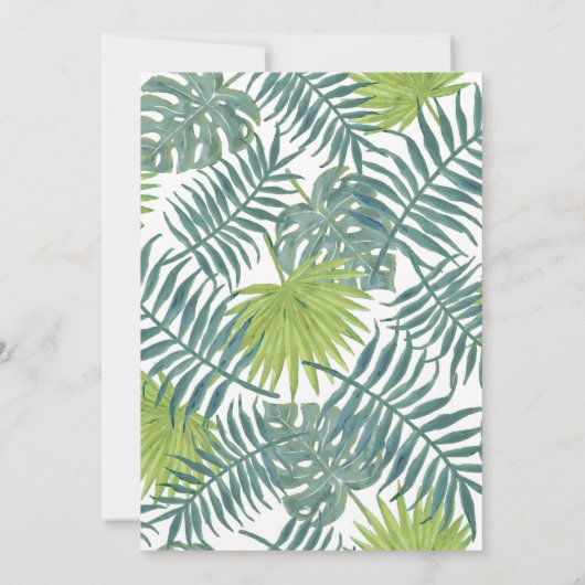 Palmboombladeren Schilderij Hawaiaans Kaart (Achterkant)