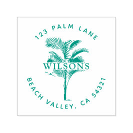 Palmboombladeren Zelfinktende Stempel