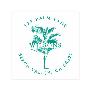 Palmboombladeren Zelfinktende Stempel