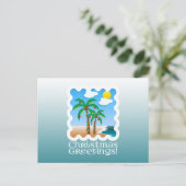 Palmboomgaarden met kerstmis feestdagenkaart (Staand voorkant)