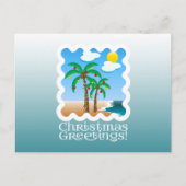 Palmboomgaarden met kerstmis feestdagenkaart (Voorkant)