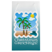 Palmboomgaarden met kerstmis klein cadeauzakje (Achterkant)