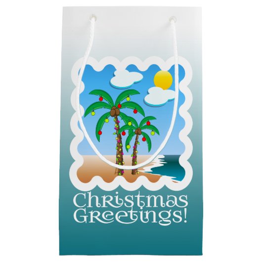 Palmboomgaarden met kerstmis klein cadeauzakje (Voorkant)