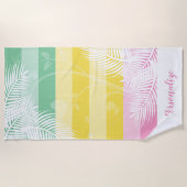 Palmboomhanddoek 🏝 Patroonband Strandlaken (Voorkant)