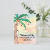 Palmboomkerstfeest Uitnodiging Briefkaart (Staand voorkant)
