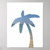 Palmboomklep Beach Ocean Photo Print (Voorkant)