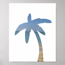 Palmboomklep Beach Ocean Photo Print