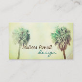 palmboomkunst natuur, aangepast dubbelzijdig visitekaartje (Voorkant)