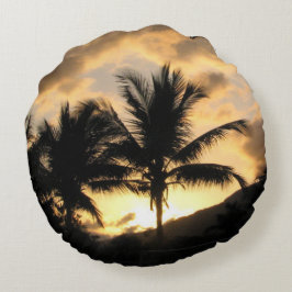 palmboomkussen rond kussen