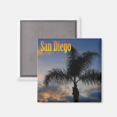 Palmboommagneet van San Diego Magneet (Voorkant / Achterkant)