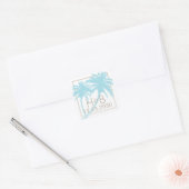 Palmboommonogram voor Sticker U PICK ALLE KLEUREN (Envelop)