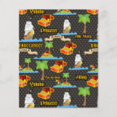 Palmboompalmen van het eiland Treasure Flyer (Achterkant)