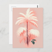 palmboomroze briefkaart (Voorkant / Achterkant)