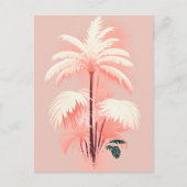 palmboomroze briefkaart (Voorkant)