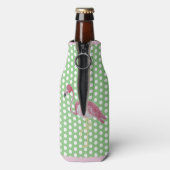 Palmboomroze flamingovissen flesjeskoeler (Fles Achterkant)