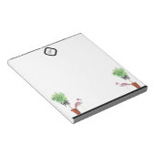 Palmboomroze flamingovissen notitieblok (Schuin)