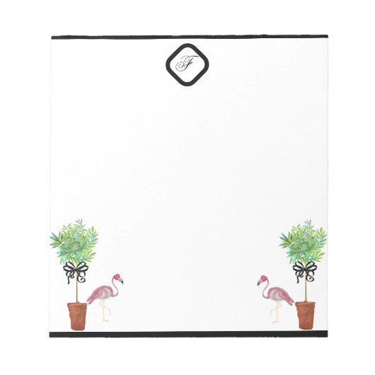 Palmboomroze flamingovissen notitieblok (Voorkant)