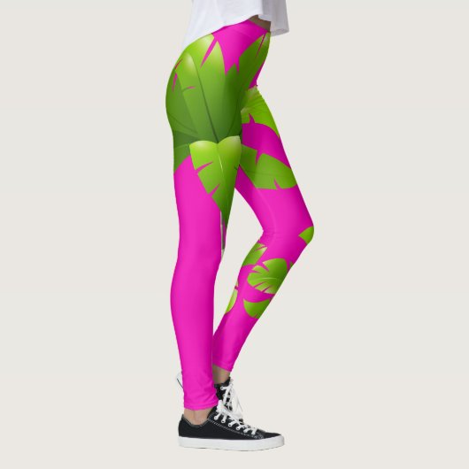 Palmboomroze Leggings (Rechts)