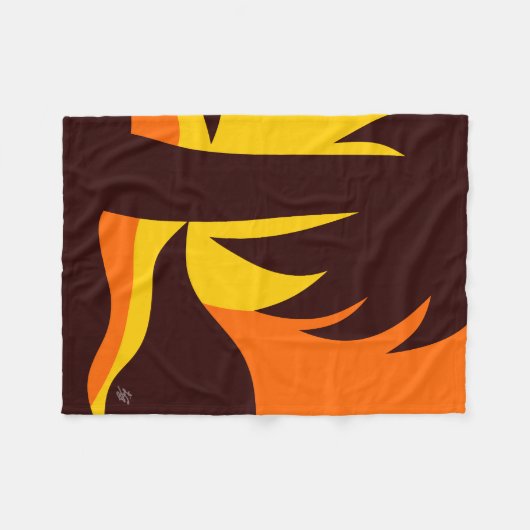 Palmboomsilhouet in de zon op het strand fleece deken (Voorkant (Horizontaal))