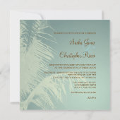 Palmboomsilhouet Kaart (Achterkant)