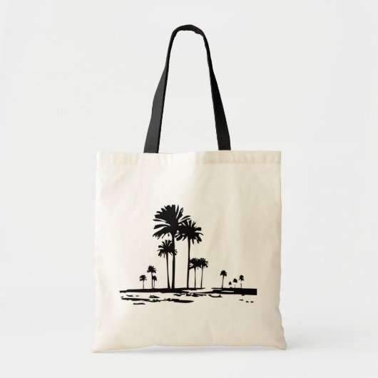Palmboomsilhouet Tote Bag (Voorkant)