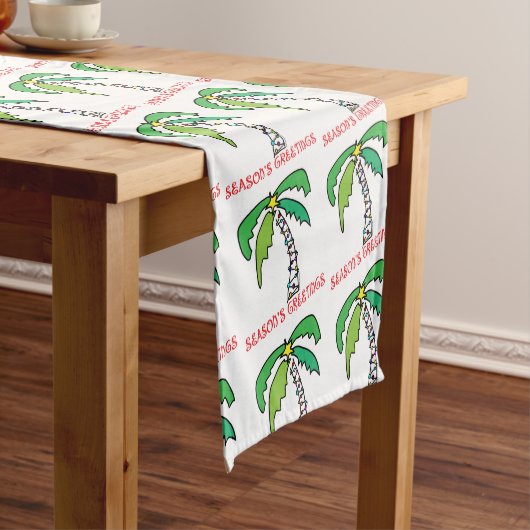 Palmboomstam Tropical Holiday Table Runner Korte Tafelloper (Voorbeeld)