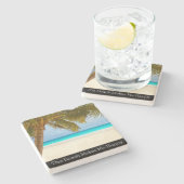 Palmboomstamthema Stenen Onderzetter (Zijkant)